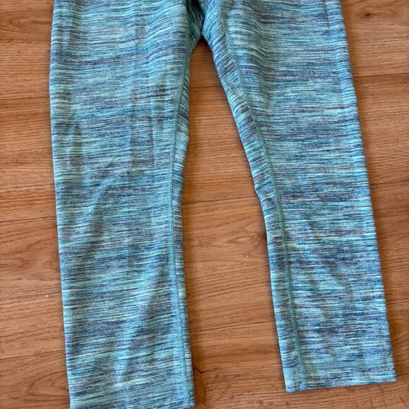 Lululemon Athletic Wunder Under HR Crop Yoga Pants Wee Space Blue Size 6 - Picture 4 of 9